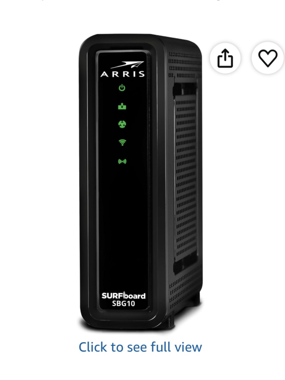 ARRIS SBG10 Modem Router Combo new in box